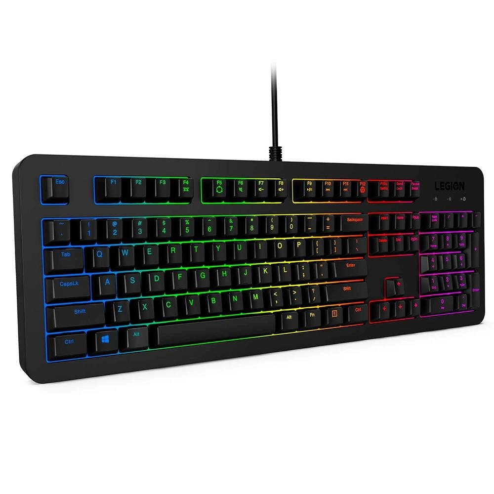 Teclado Gamer Lenovo Legion K300 Iluminacao RGB USB Preto Padrao EUA