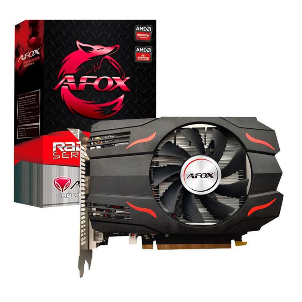 Placa de Vídeo Afox Radeon, RX 550 4GB, GDDR5, 128Bit, AFRX550-4096D5H4-V4