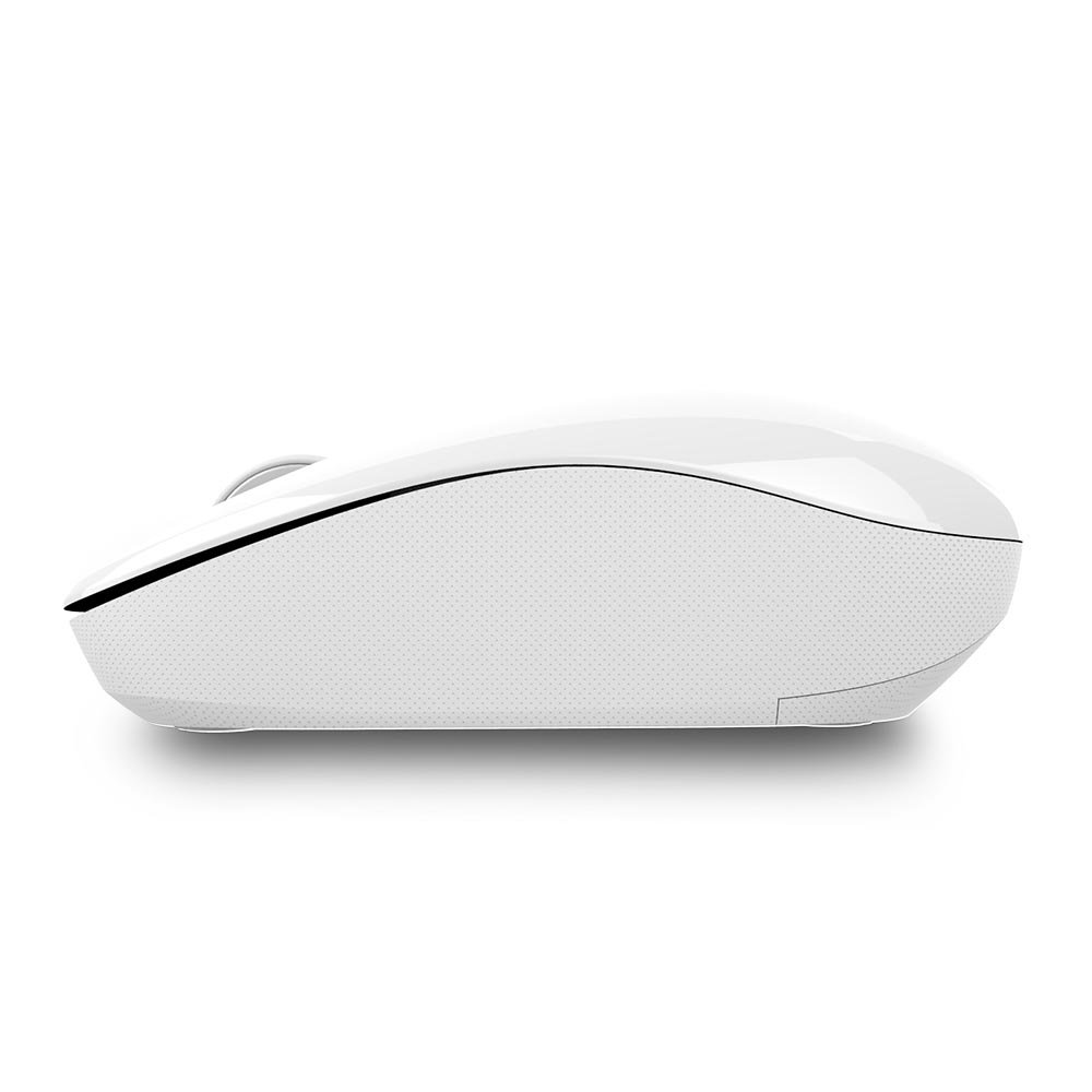 Mouse Sem Fio 2.4 ghz 1200 DPI Branco Usb Power Save Com Pilha Inclusa - MO310