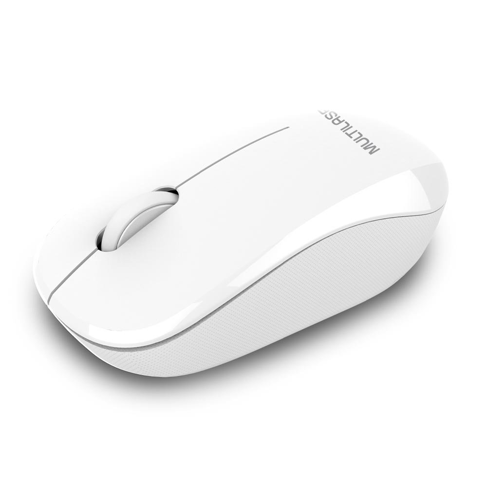 Mouse Sem Fio 2.4 ghz 1200 DPI Branco Usb Power Save Com Pilha Inclusa - MO310