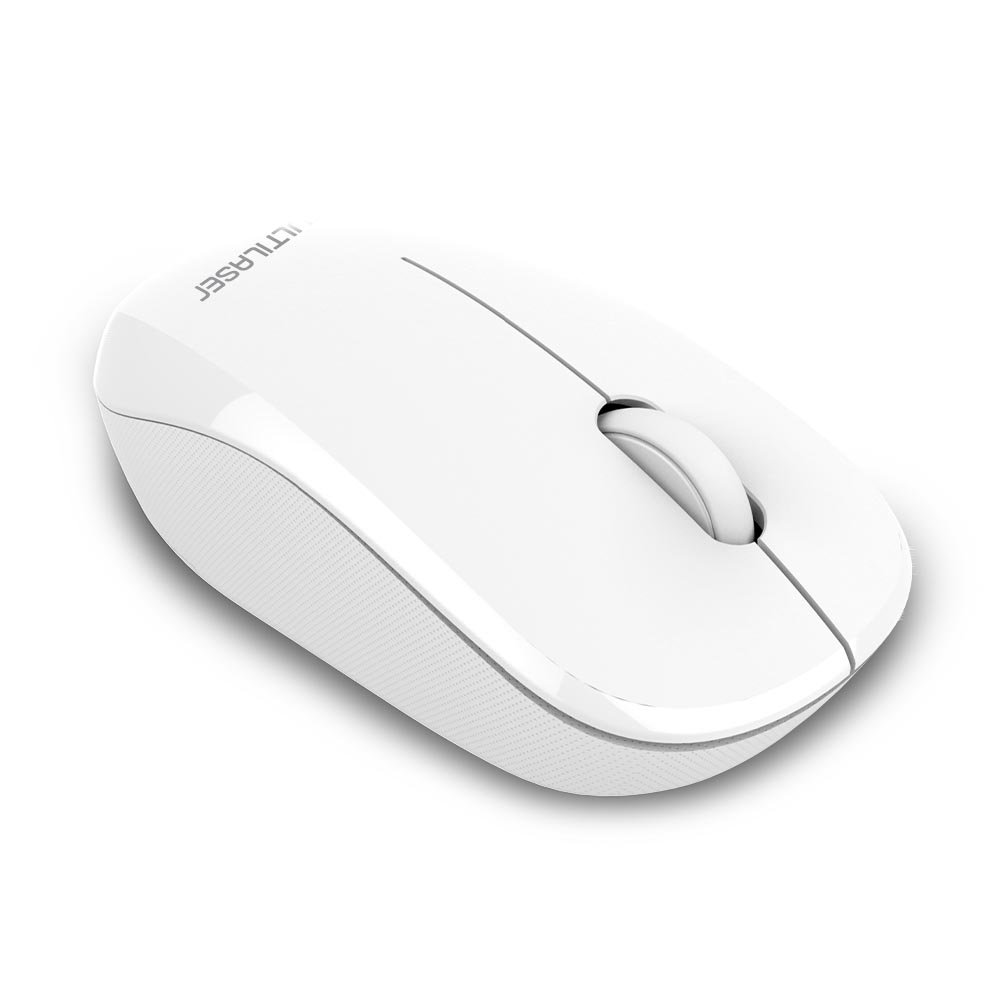 Mouse Sem Fio 2.4 ghz 1200 DPI Branco Usb Power Save Com Pilha Inclusa - MO310