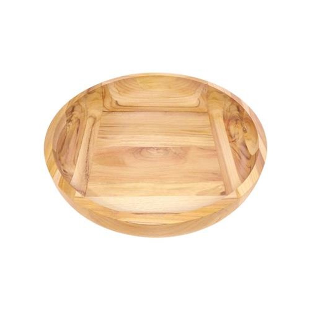 Gamela Redonda 31X5cm Grande Madeira Teca Stolf