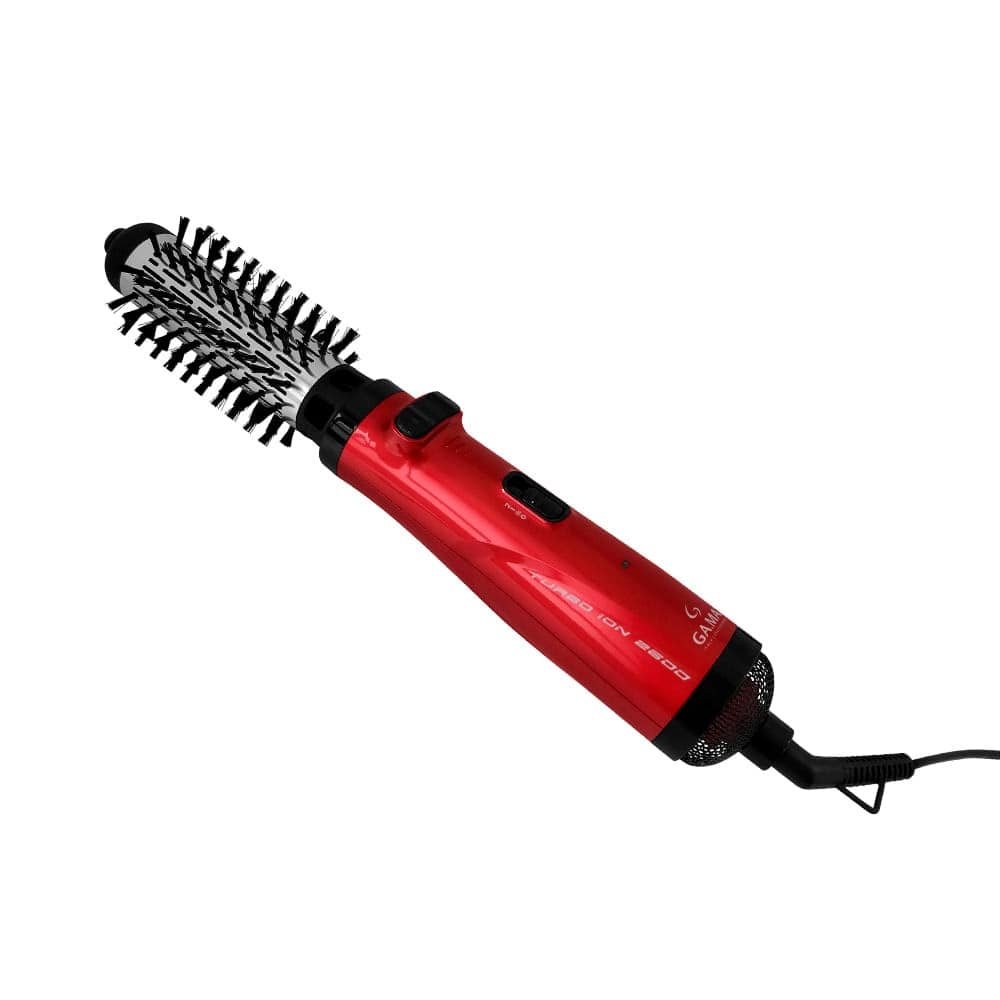Escova Rotativa Gama Turbo Íon 2600 Rotating Styler, Preto/Vermelho, Bivolt
