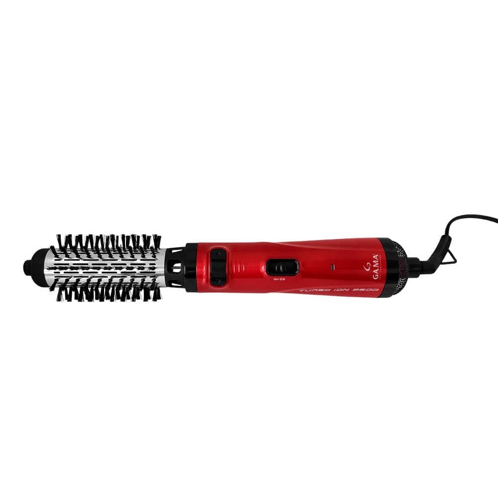 Escova Rotativa Gama Turbo Íon 2600 Rotating Styler, Preto/Vermelho, Bivolt