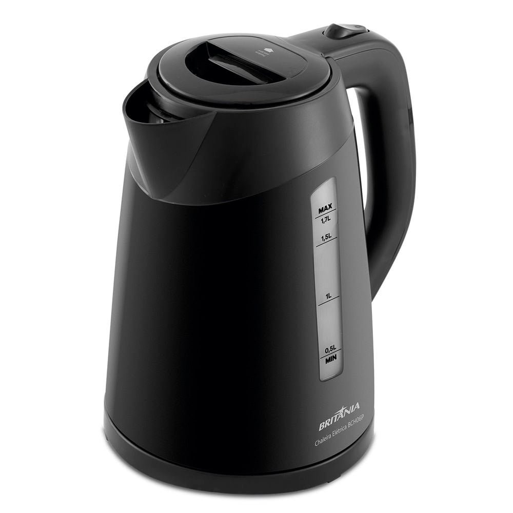 Chaleira Elétrica Britânia BCH06P, 1,7 L, Preta, 220V