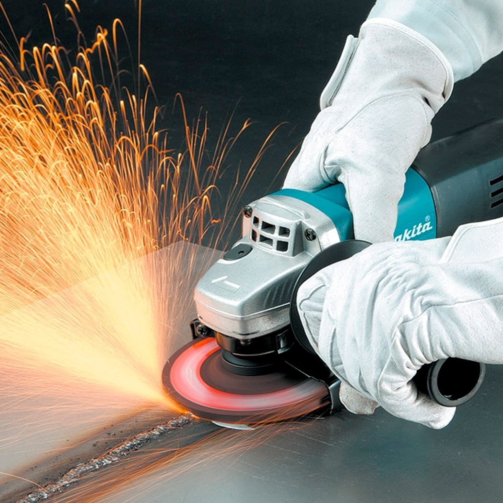 Esmerilhadeira Industrial Makita 9557HNG, 4.1/2P, 840W, Preto/Azul, 220V