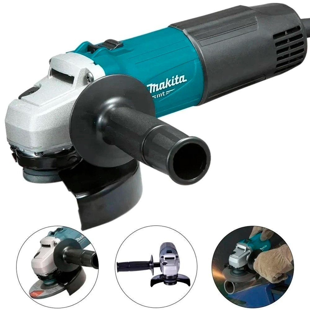 Esmerilhadeira Makita M0901B, 4.1/2P, 600W, Preto/Azul, 110V