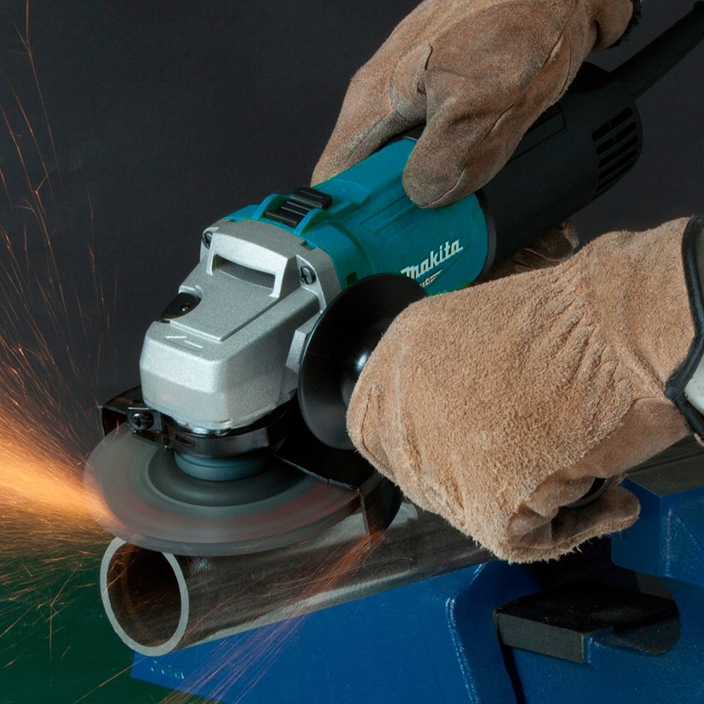 Esmerilhadeira Makita M0901B, 4.1/2P, 600W, Preto/Azul, 110V