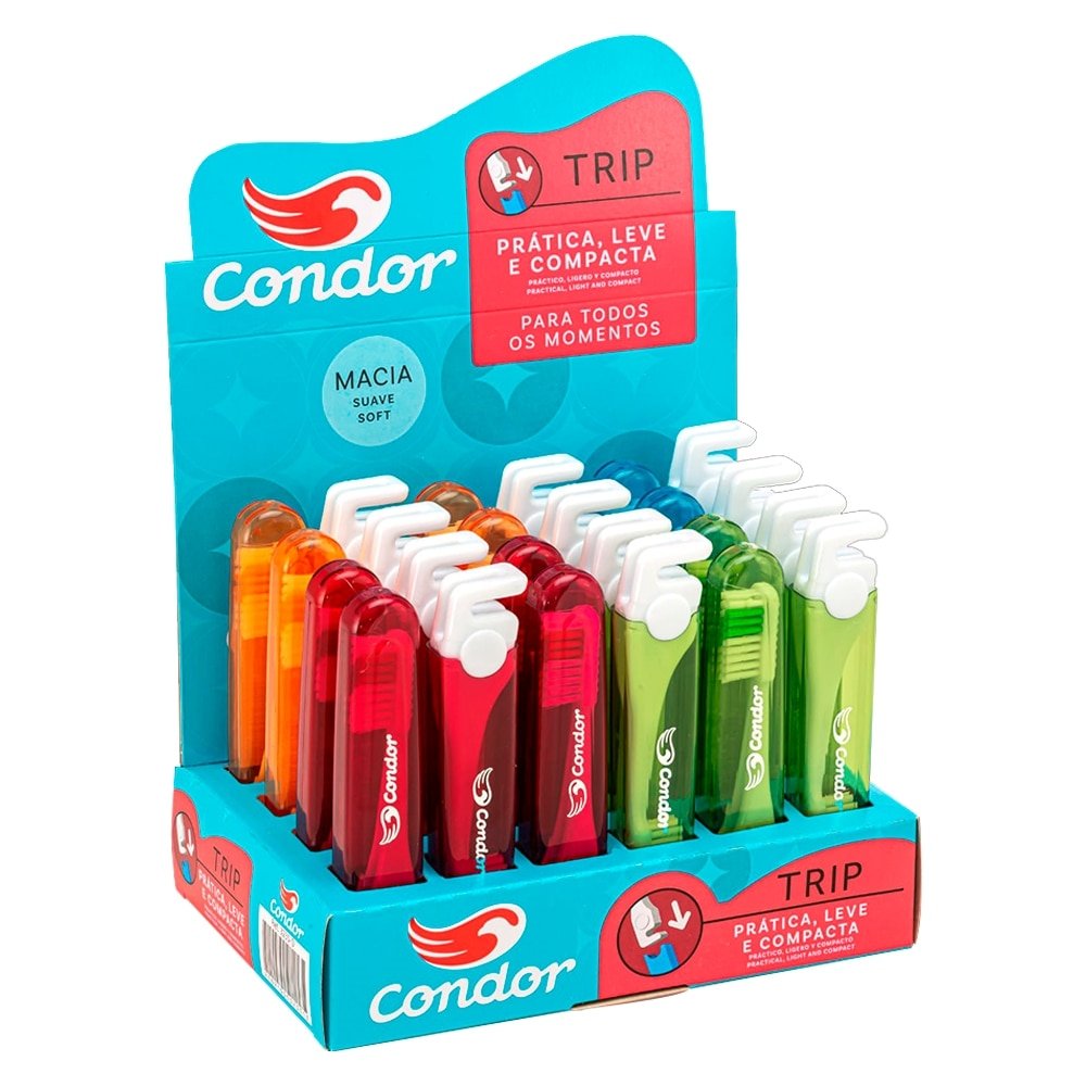 Escova Dental Condor SM 3235 Trip Embalagem com 24 Unidades