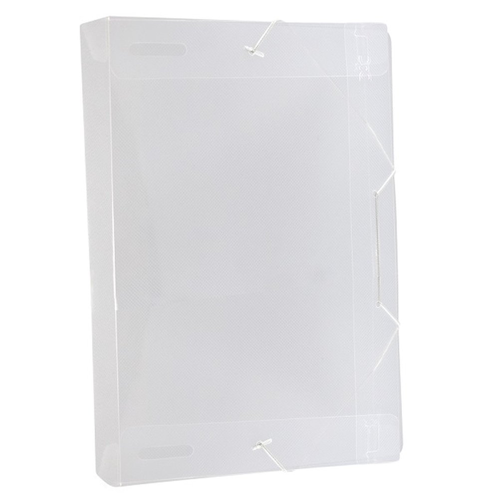 Pasta Aba Elástica Dac Line Transparente ofício lombo 55mm - embalagem com 10 unidades