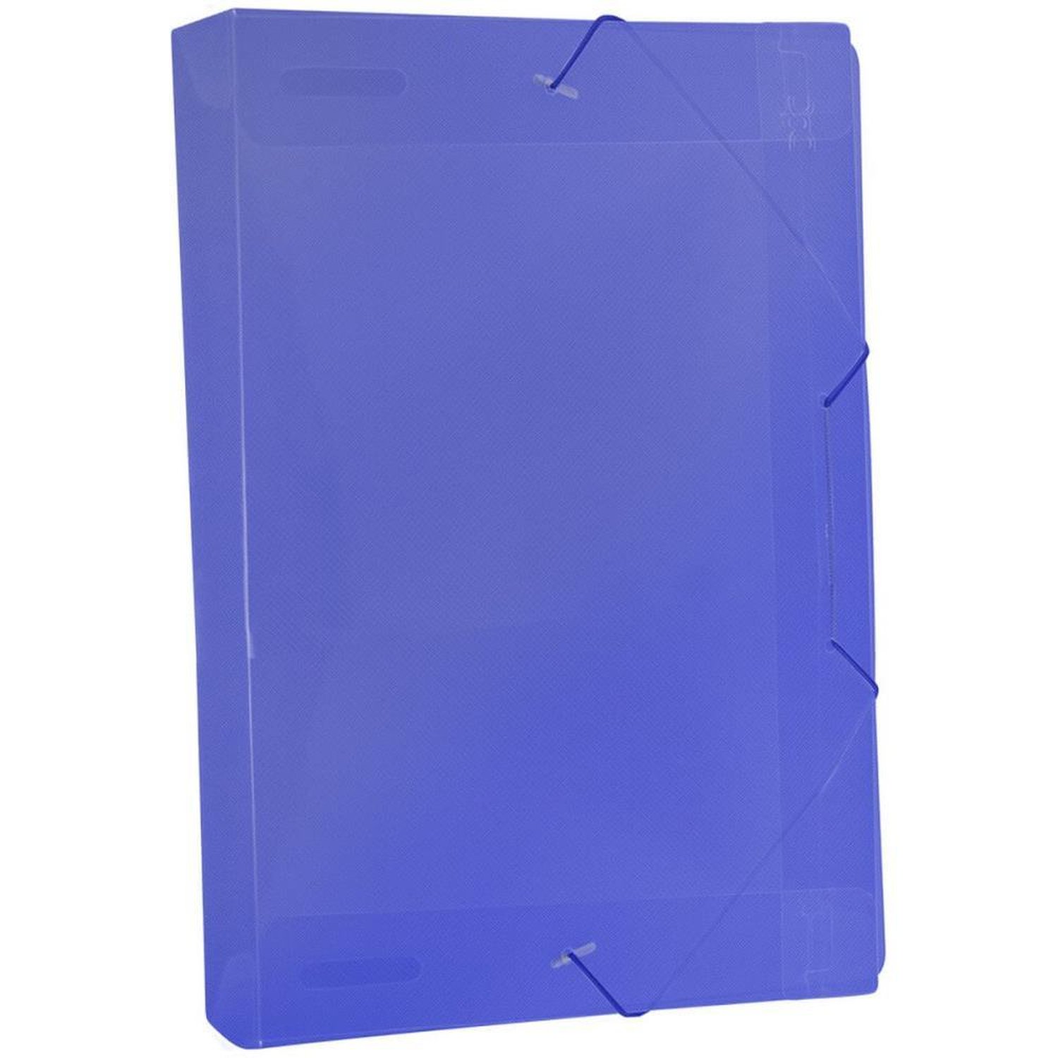 Pasta Aba Elástica Plástica Ofício 55Mm Azul - Pacote Com 10 Unidades