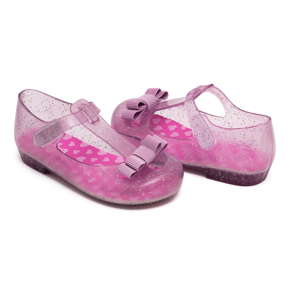 Kit Sapato Infantil Pimpolho Lilás Glitter 8 Pares - Numeração 20 A 27