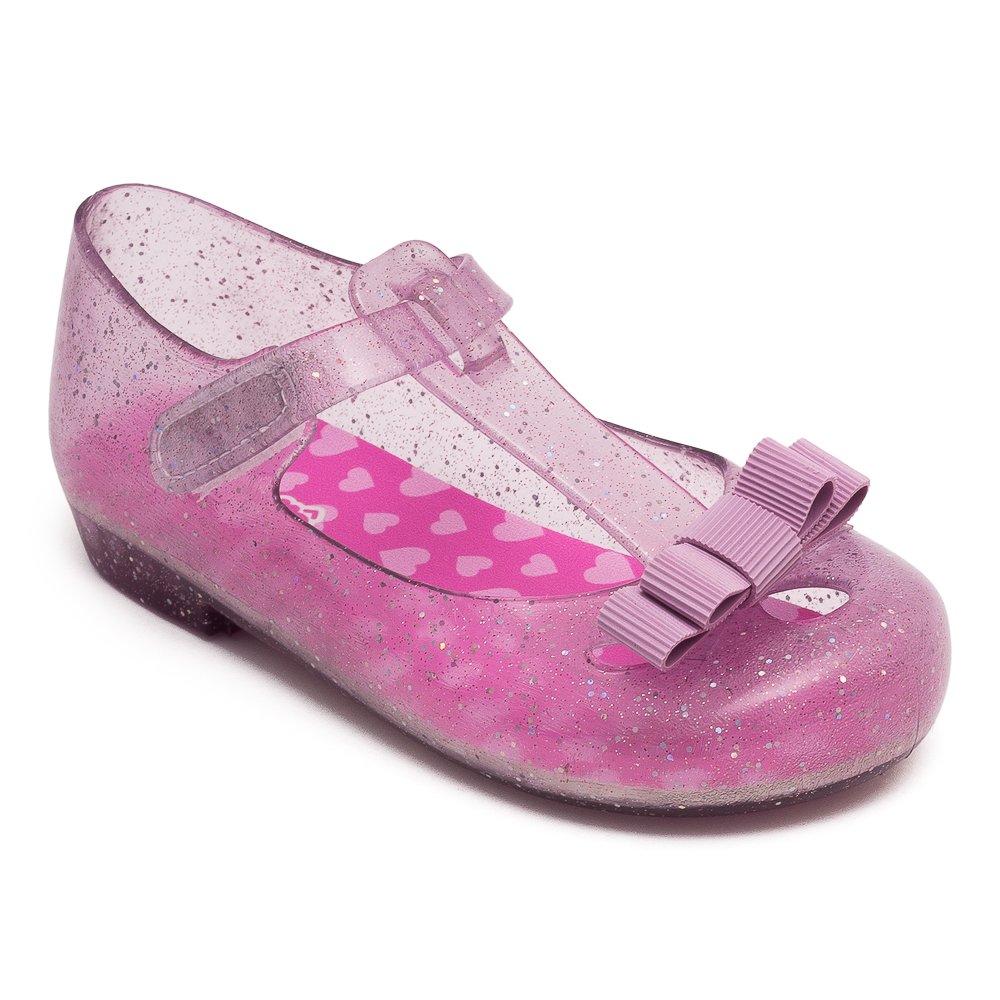 Kit Sapato Infantil Pimpolho Lilás Glitter 8 Pares - Numeração 20 A 27