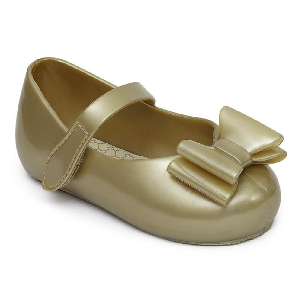 Kit Sapato Infantil Pimpolho Dourado Com Laço 6 Pares - Numeração 16 A 21