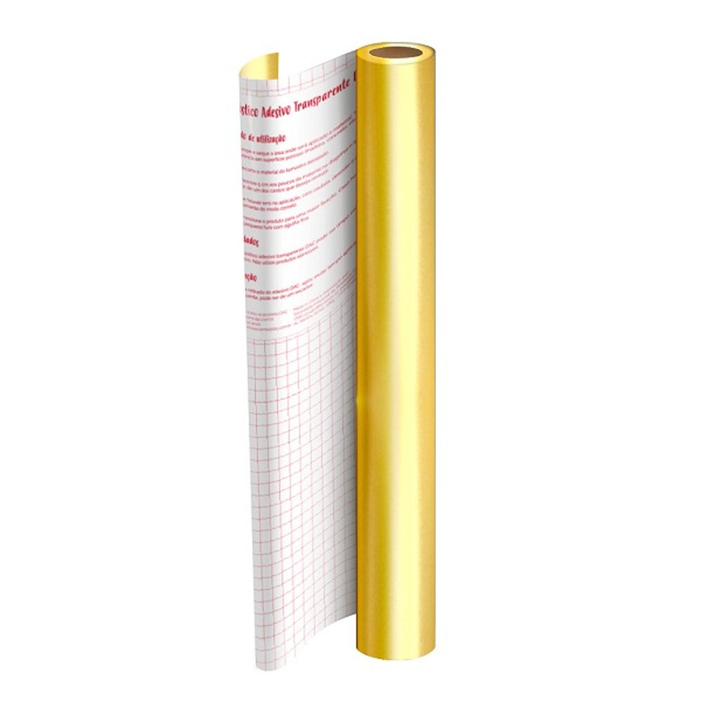 Plástico Adesivo Dac Metalizado Dourado PP 45cm x 2m