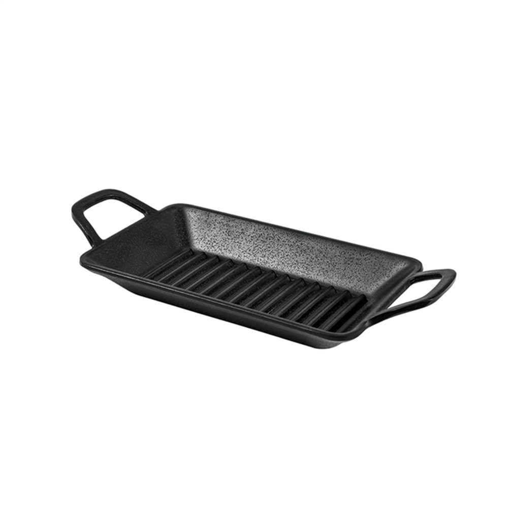 Mini Travessa Grill Retangular Com Alça 22,5X10 Cm Melamina Profissional - Gourmet Mix
