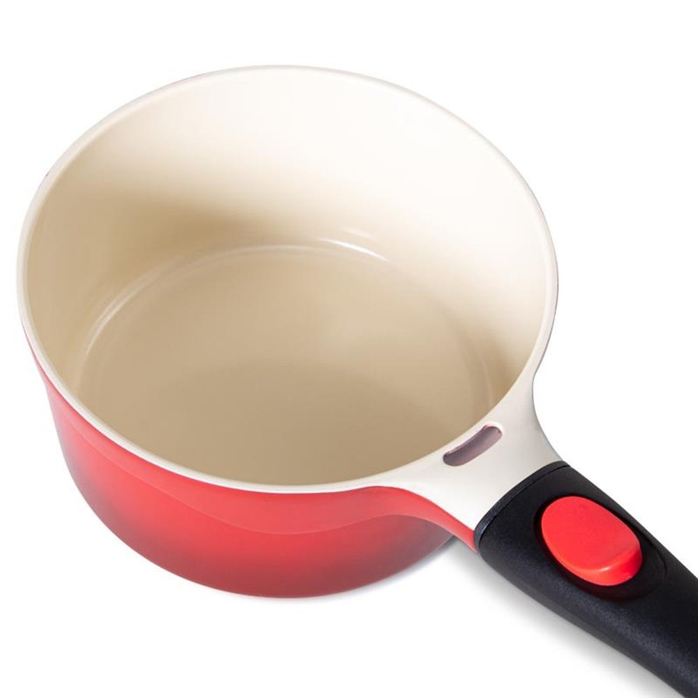 Panela Cerâmica Vermelha 18 cm com Pegadores - Le Cook