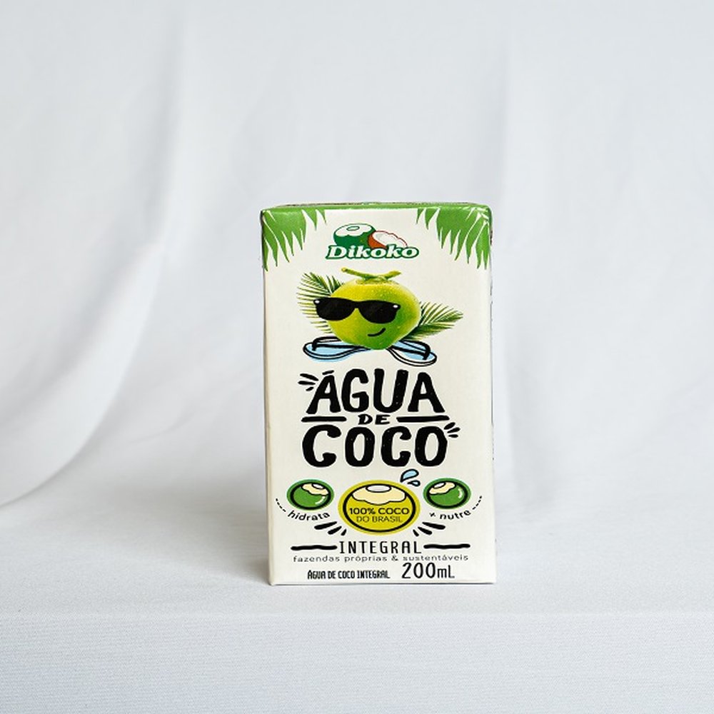 Água de coco 200ml - Embalagem contém 24 unidades