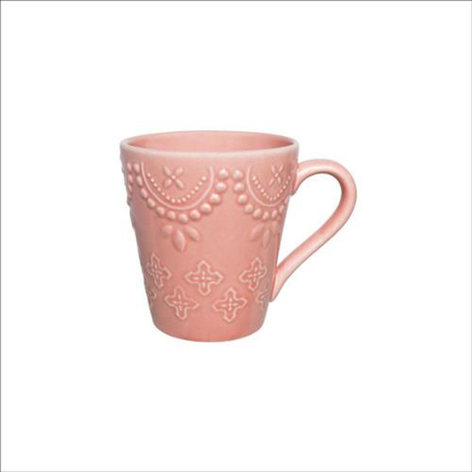 Caneca 280mL Dalas Rosa Cerâmica Biona