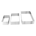 Molde Em Inox Retangular Para Bolo - (Medidas)