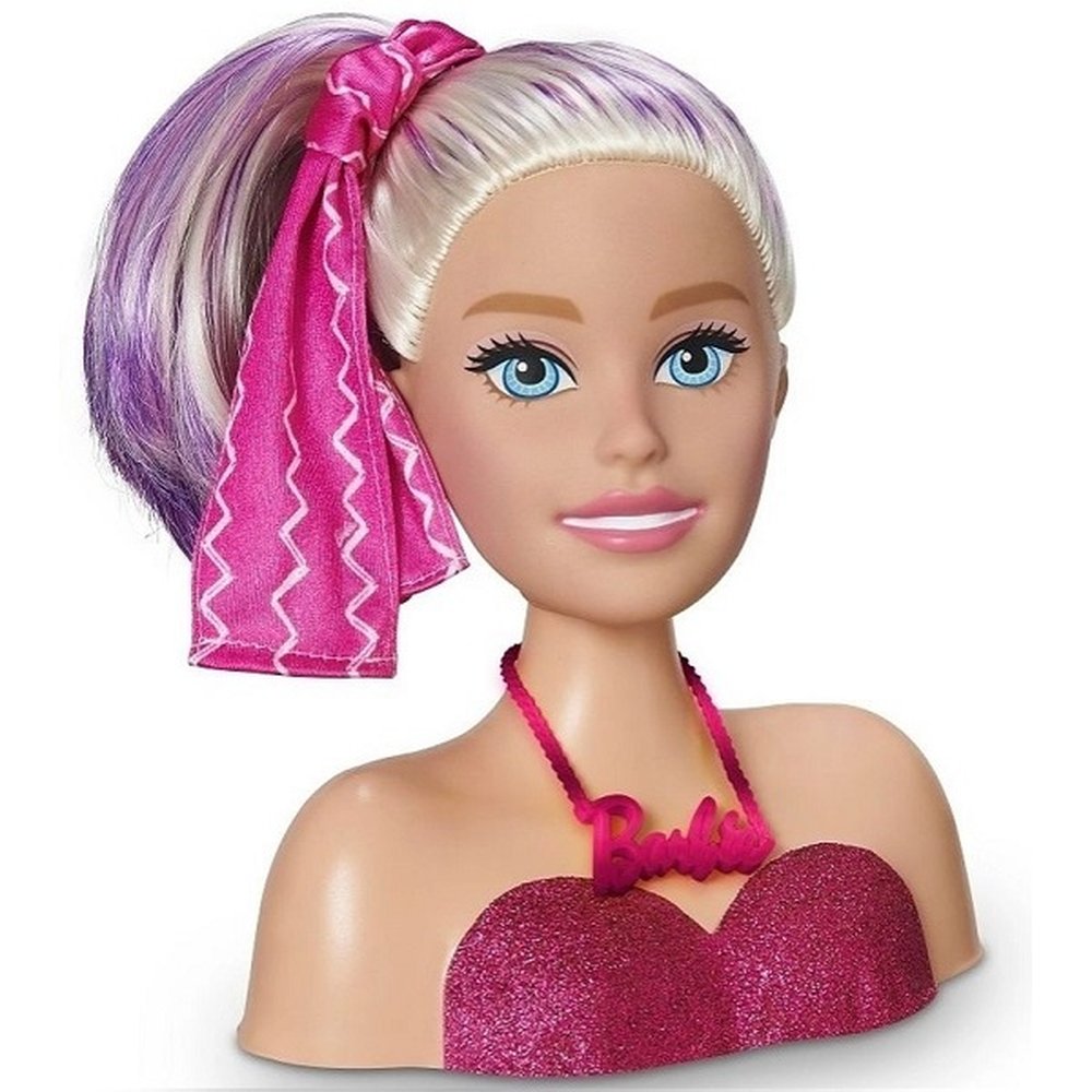 Boneca Barbie Busto Maquiagem e Cabelo Pupee 1265