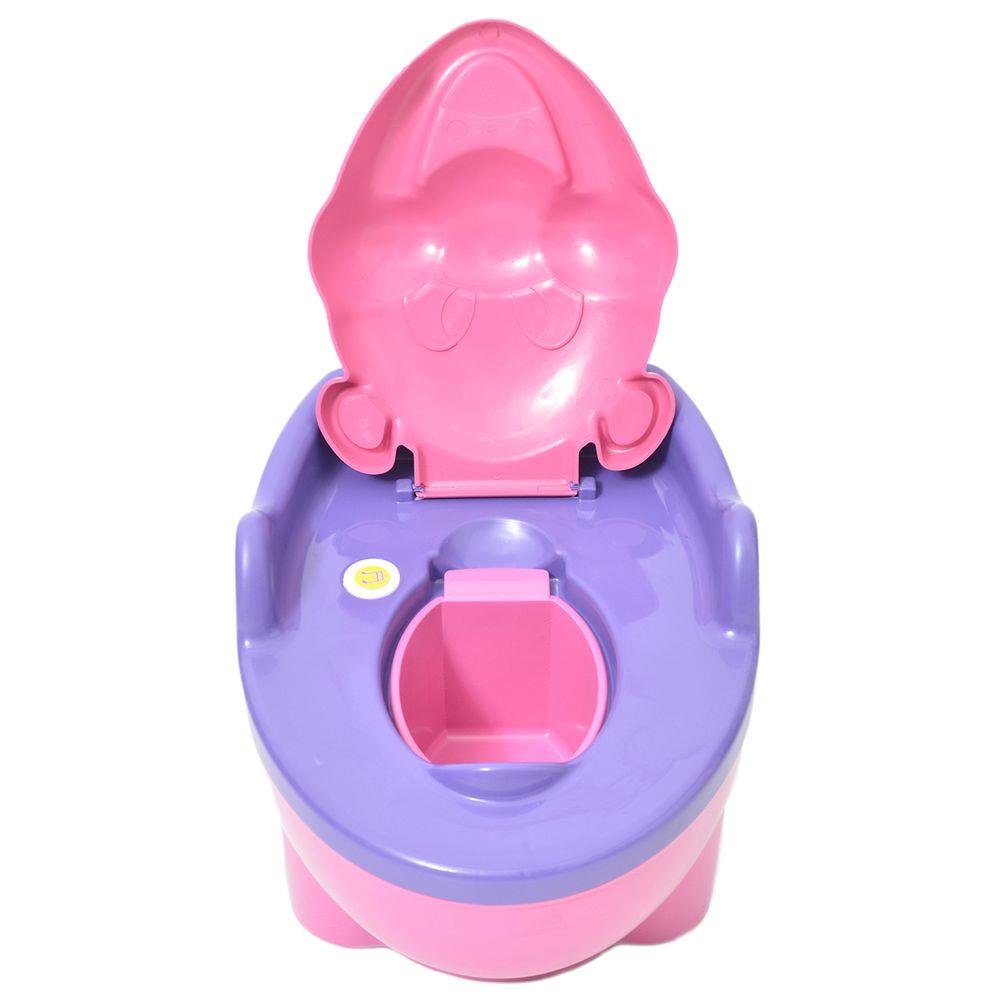 Troninho Urso Musical Rosa Filler