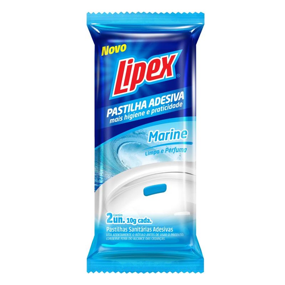 Pastilha Adesiva LIPEX Marine - Cartela com 12 sachês c/ 2 pastilhas