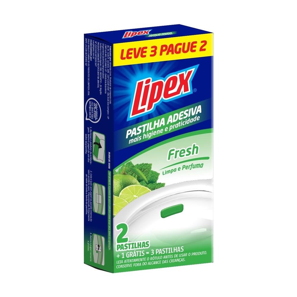 Pastilha Adesiva LIPEX Fresh - Cartucho Promocional "Leve 3 Pague 2"