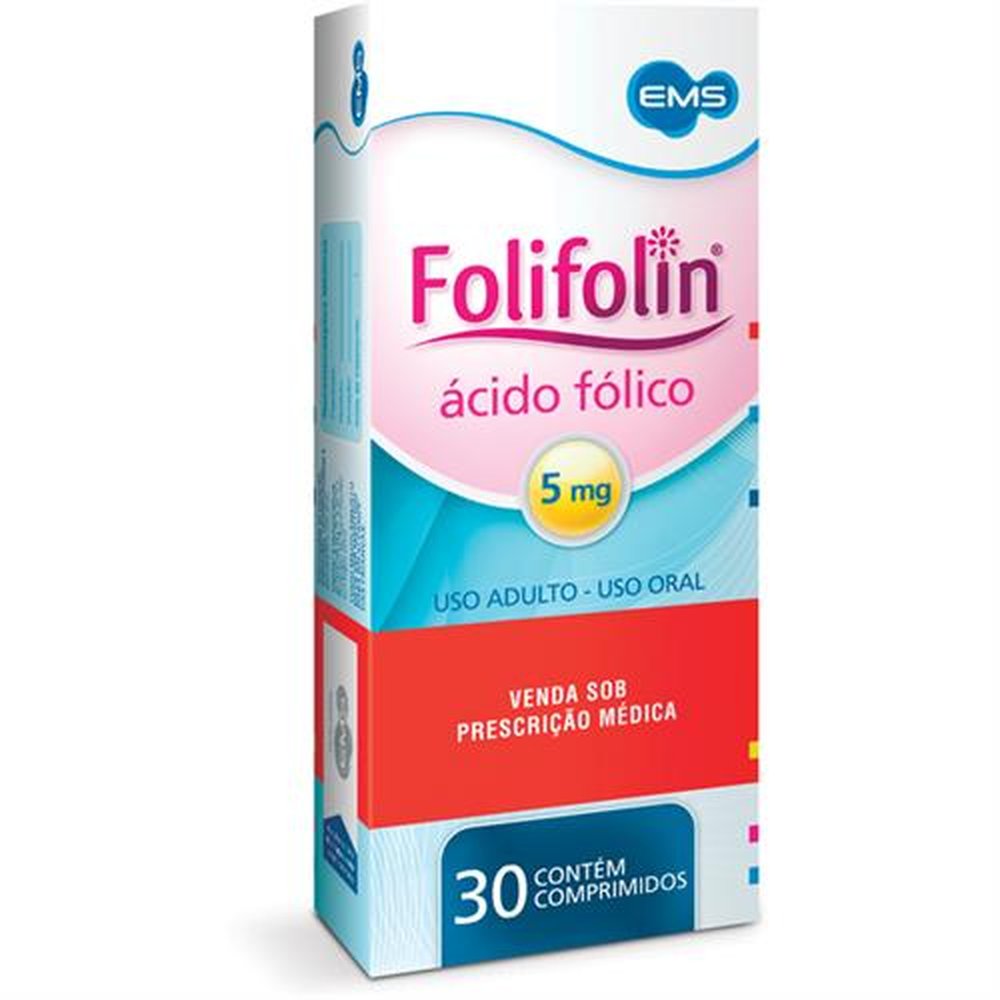 Folifolin 5Mg Com 30 Comprimido - EMS