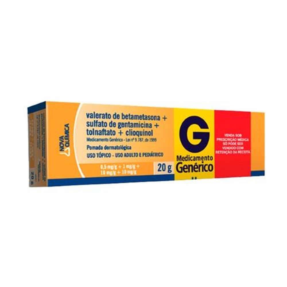 Valerato de Betametasona + Gentamicina + Tolnaftato + Clioquinol Creme 20G Nova Química