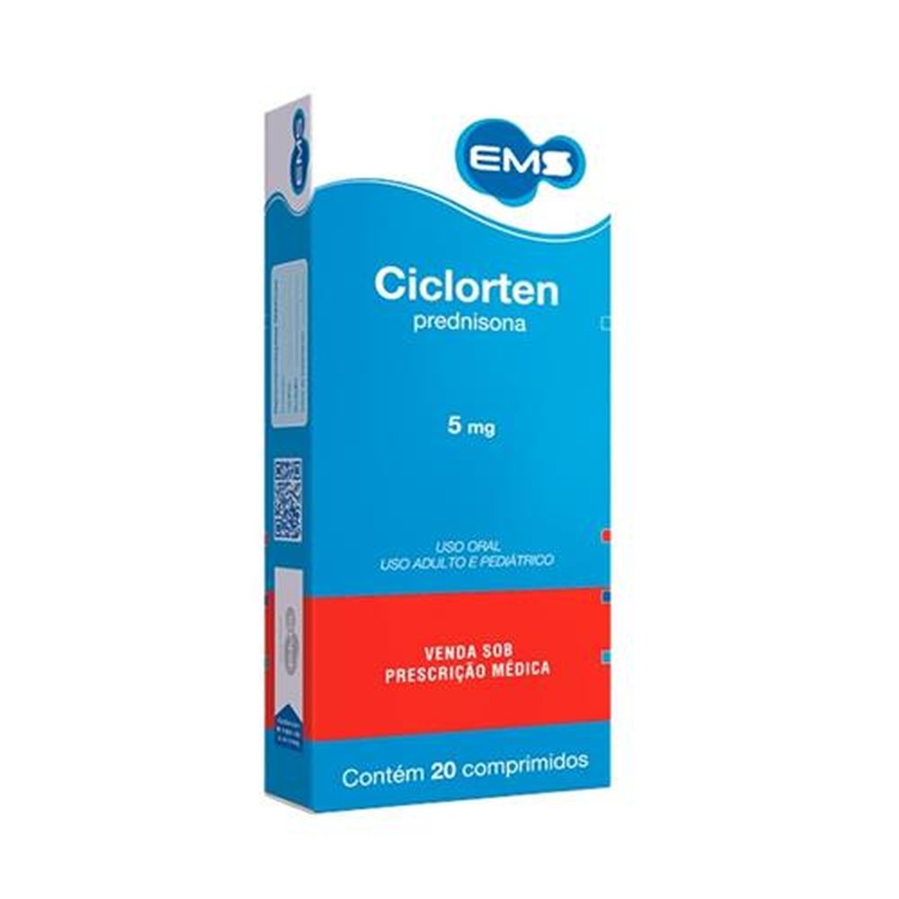 Ciclorten 5mg, caixa com 20 comprimidos