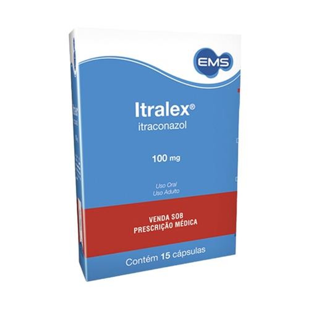 Itralex 100mg, caixa com 15 cápsulas duras