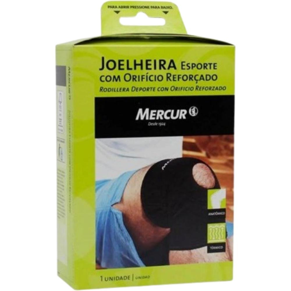 Joelheira Esporte Com Orificio Reforcado Mercur G