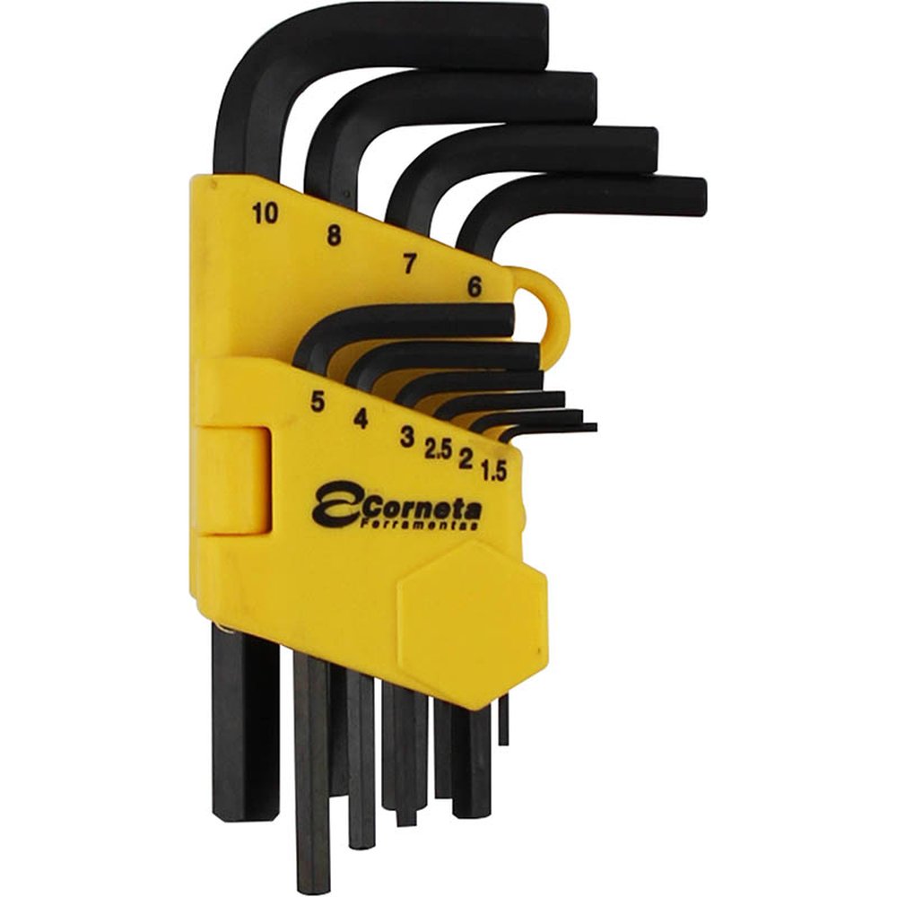 Chave Allen Curta 1,5-10Mm Jg 09Pc