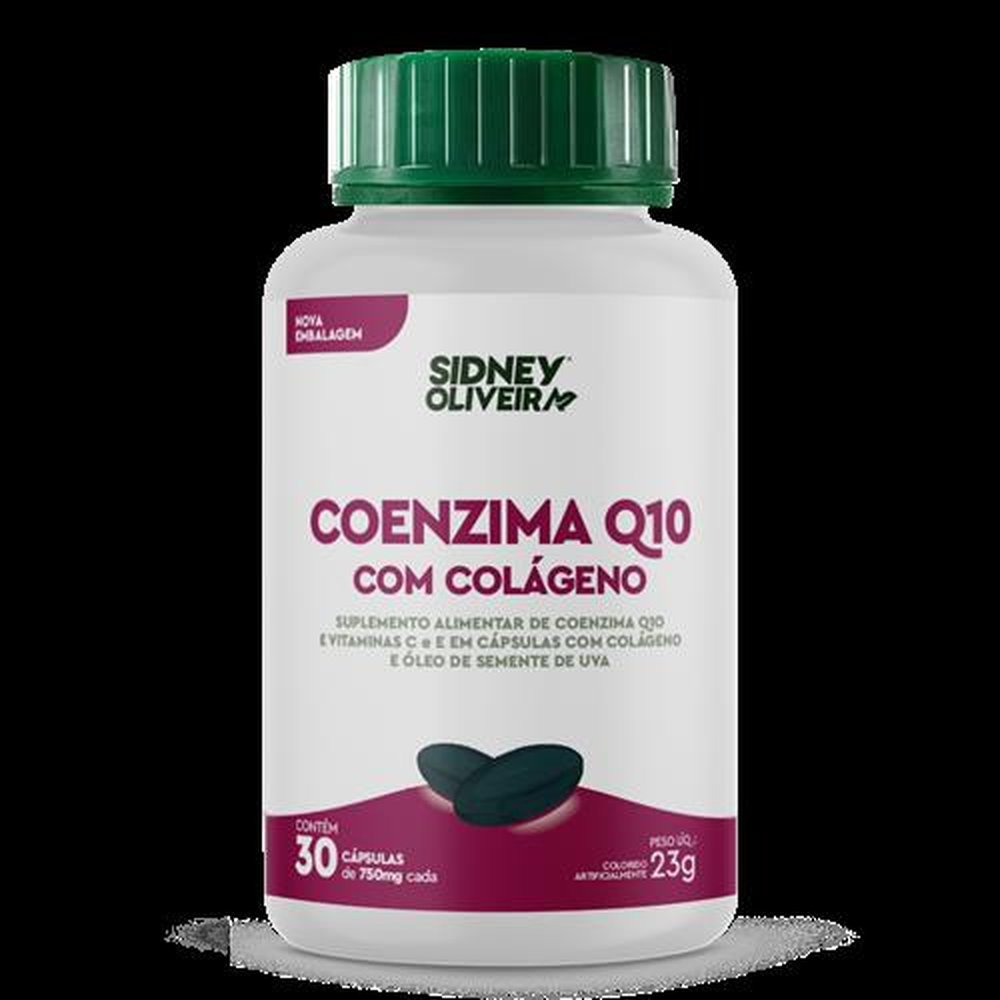 Coenzima Q10 + Colágeno + Óleo De Semente De Uva + Vitaminas 30 Cápsulas Sidney Oliveira
