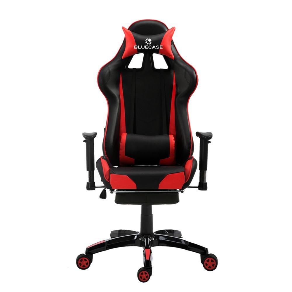 Cadeira Gamer Diamond Vermelho/Preto Bch-03rbk Bluecase - Reclinavel/Apoio De Braco Ajustavel/Descanso Para Os Pes