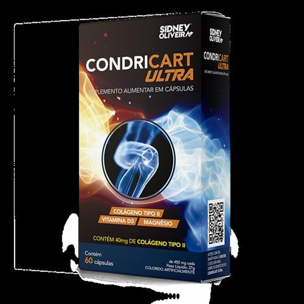 Colágeno Tipo Ii + Vitamina D3 + Magnésio Condricart Ultra 60 Cápsulas Sidney Oliveira
