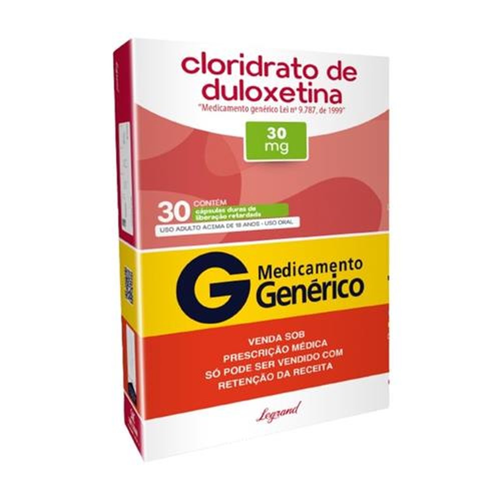 Cloridrato de Duloxetina (C1) 30Mg Com 30 Cápsulas Gelatinosas