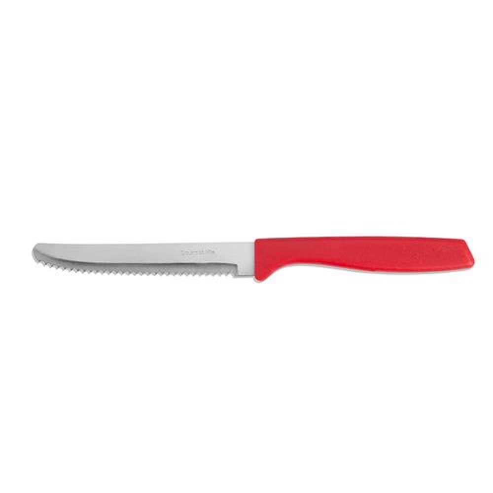 Faca Mesa Serrilhada Cabo Plástico Vermelho - Gourmet Mix