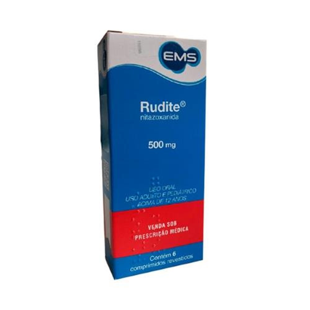 Rudite 500mg, caixa com 6 comprimidos revestidos