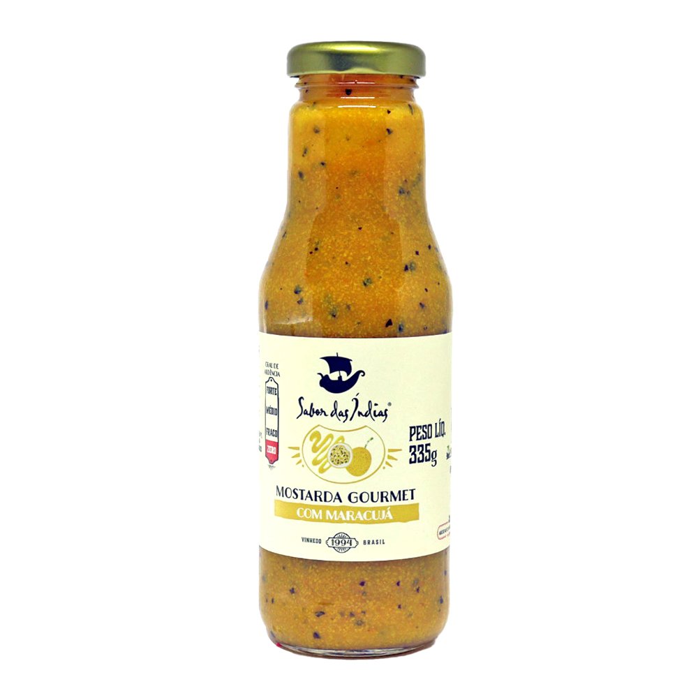 Mostarda Gourmet De Maracuja 335g - Sabor das Índias
