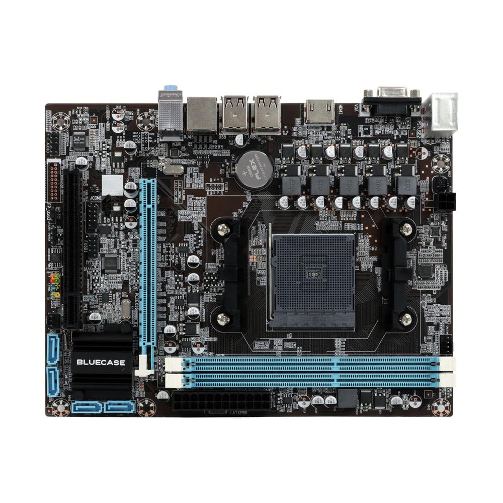 Placa Mae Fm2/Fm2+ Ddr3 Rede 10/100/1000 Bluecase - 16gb / Vga / Hdmi- Bmba88-A2hg Box