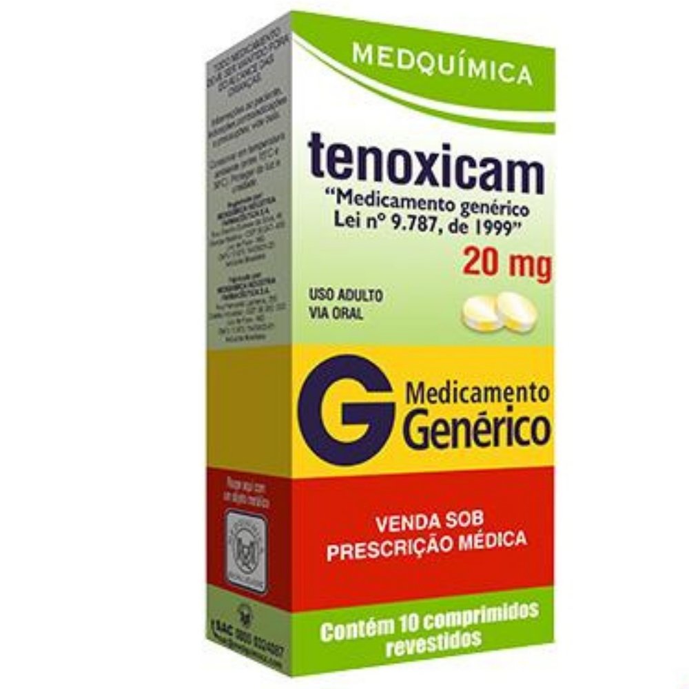 Tenoxicam 20mg, caixa com 10 comprimidos revestidos | Martins Atacado