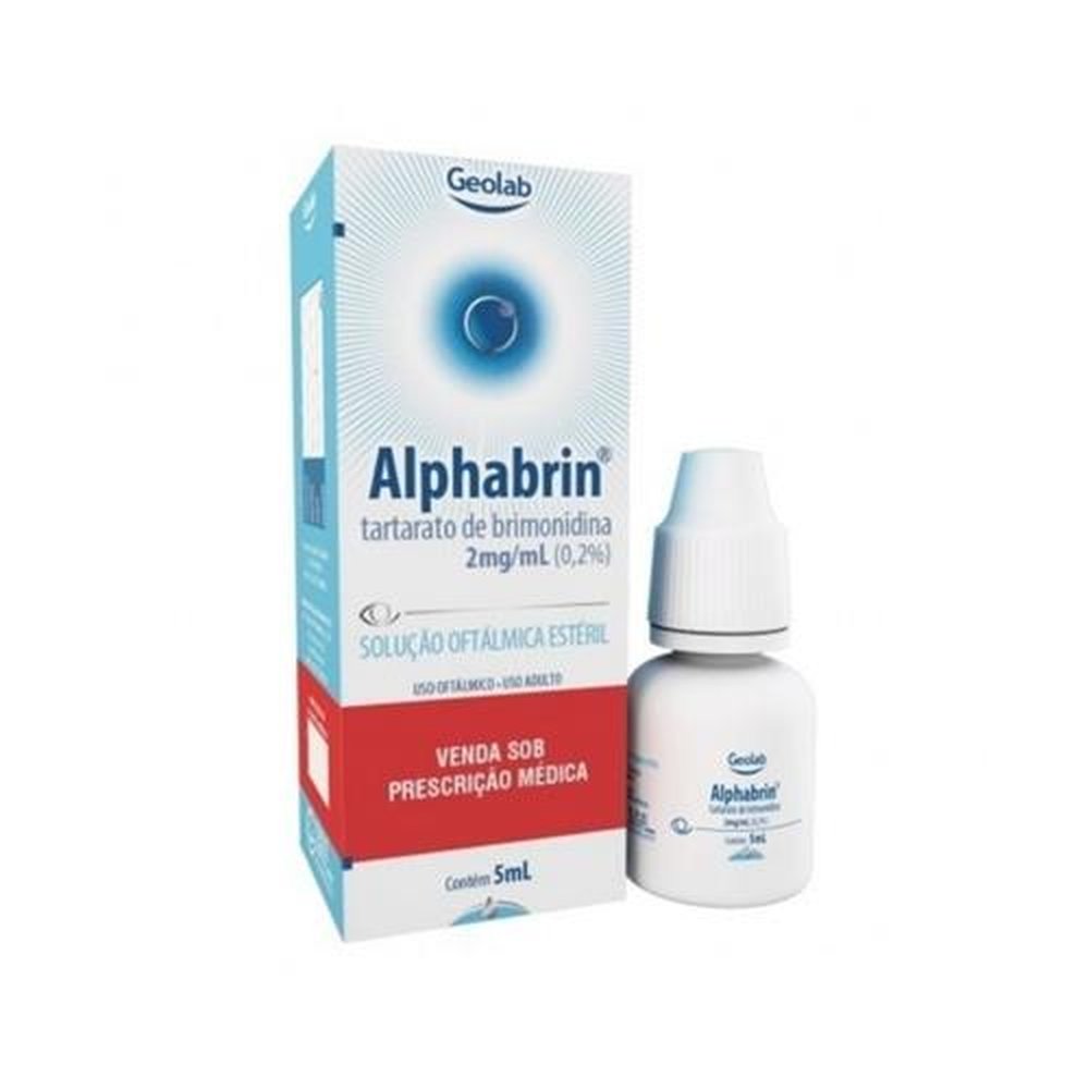 Alphabrin 0,2% Frasco Gotejador com 5mL uso Oftálmico - Geolab
