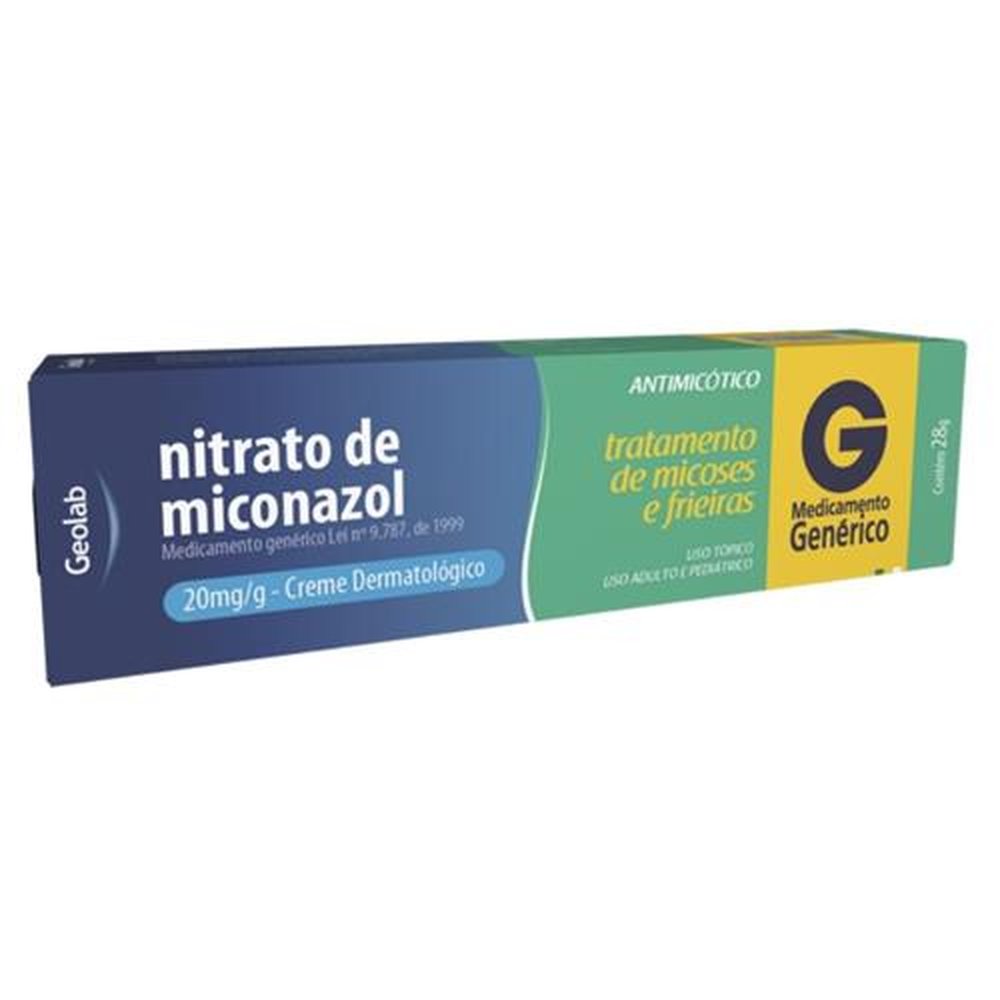 Nitrato de Miconazol Creme Dermatológico 20mg/g Bisnaga com 28g Creme - Geolab