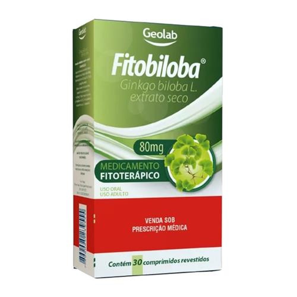 Fitobiloba 80mg 30 Comprimidos Revestidos - Geolab