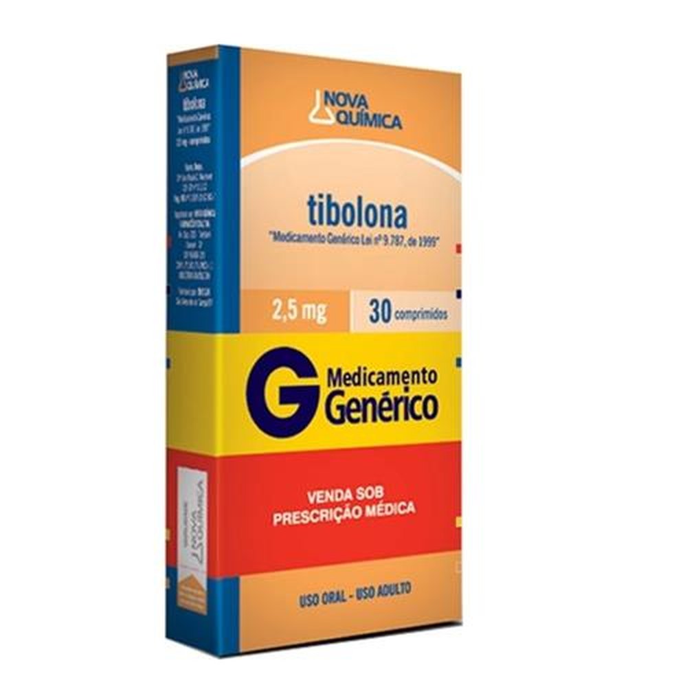 Tibolona 2,5Mg Com 30 Comprimidos Nova Química | Martins Atacado