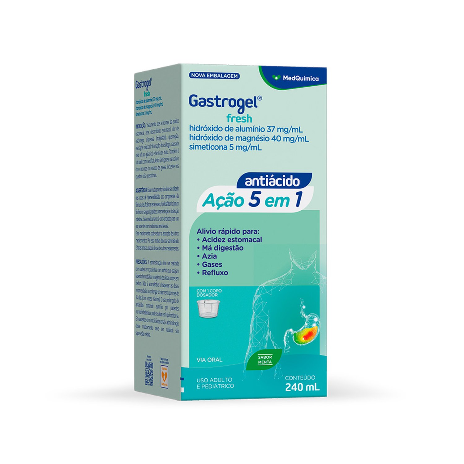 Gastrogel 240Ml Sabor Menta - MEDQUIMICA