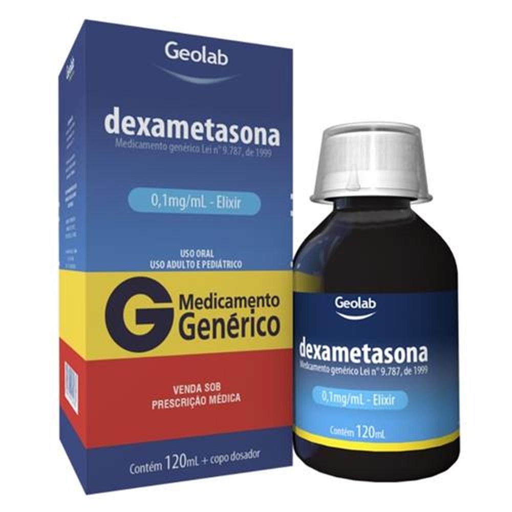 Dexametasona 0,1mg/mL frasco com 120mL de Elixir + copo medidor