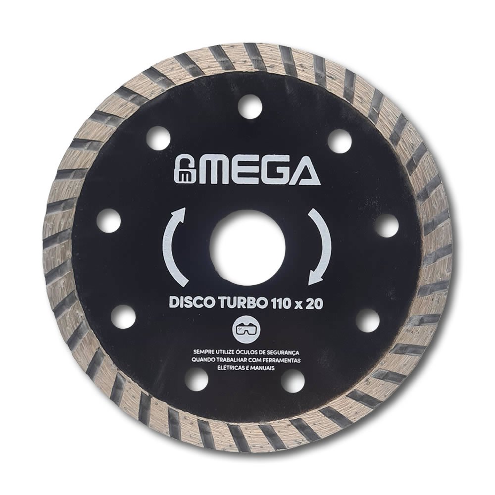 Disco De Corte Diamantado Turbo 110Mm X 20 Mega